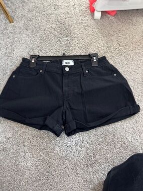 Paige jeans black denim shorts Sz 28